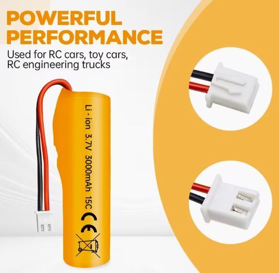 1pcs 3.7V 3000mAh Li Ion Battery with XH2.54-2P, new.