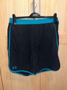 Black and turquoise blue green under Armour shorts size medium