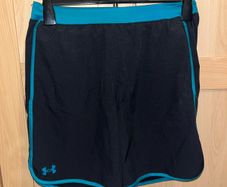 Black and turquoise blue green under Armour shorts size medium
