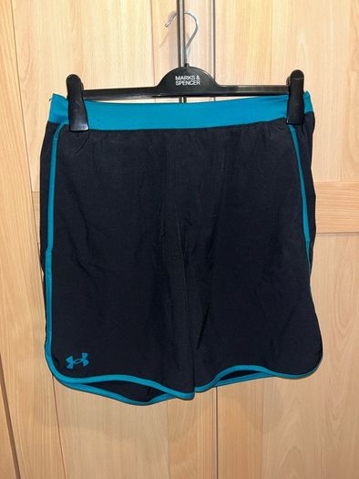 Black and turquoise blue green under Armour shorts size medium