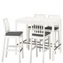 IKEA Ekedalen wooden white grey 4 tall stools Image 7