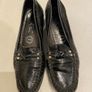 womens shoes loafers black lacquered leather size 5.5 Image 2