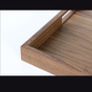 Handmade walnut ottoman tray. Large wood serving tray with handles Image 3