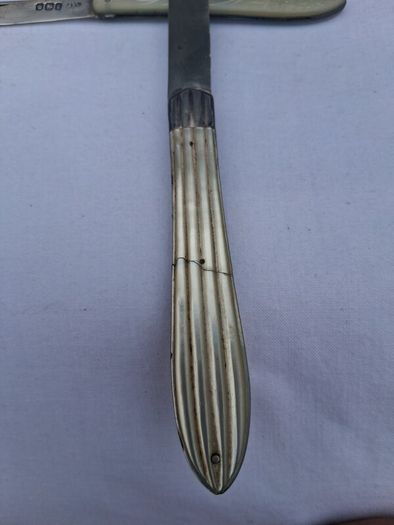 2 X John Yeomans Cowlishaw Sterling Silver Fruit Knives