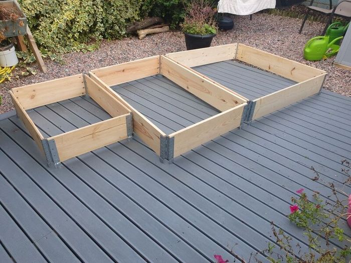 Large Raised bed planter pallet collars
