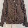 Smith & Jones Brown Leather-Style Bomber Jacket XL / XXL Image 3