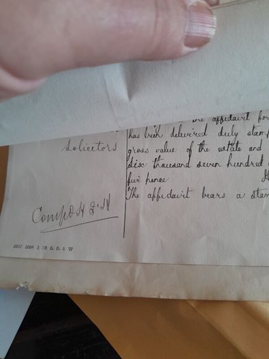 1890 irish hand written document