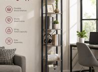 main image for ad Industrial 6-Tier Bookshelf Tall Narrow