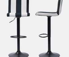 Breakfast Bar Stools Set of 2 Adjustable Height Velvet Bar Stools, Soft Comfy Swivel With Footrest Metal Frame For Kitchen
