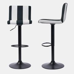 Breakfast Bar Stools Set of 2 Adjustable Height Velvet Bar Stools, Soft Comfy Swivel With Footrest Metal Frame For Kitchen