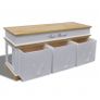 Storage Bench Solid Paulownia Wood 100 cm Image 5