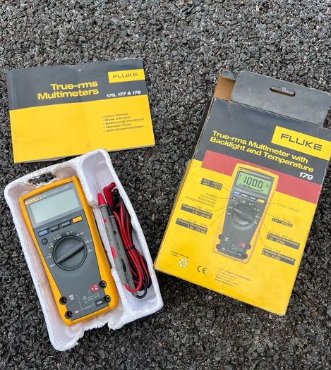 Fluke multimeter, amp clamp and temp probe