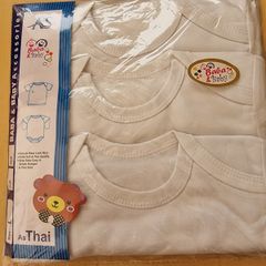 BNWT Pack of 3 Newborn Baby Vests - Long Sleeve - 100% Cotton