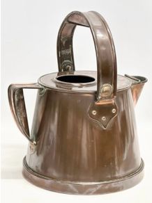 Large Antique copper hot water carrier.