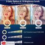 1pc 25.4cm LED Ring Fill Light Cabinet Phone Holder Mirror Lighting Image 4