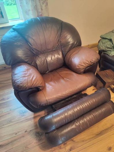 Two seater couch & recliner armchair