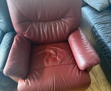 Two Leather reclining armchairs