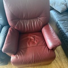 Two Leather reclining armchairs