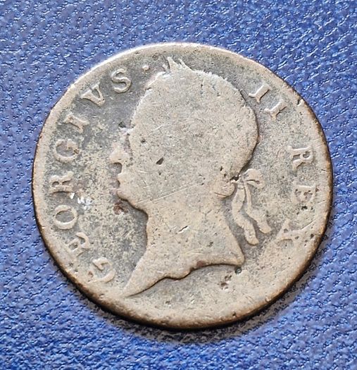 1760 Ireland Hibernia Half Penny George ll coin