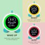 Children's Alarm Clock, Children's Sleep Trainer with Night Lights, Sound Machine, Alarm Clock with Alarm Time for Toddlers (Green) Image 3