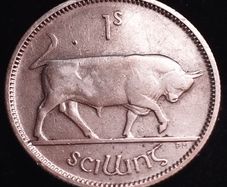 #483 - Ireland - 1928 - Shilling - Silver - KM.6