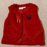 Disney Minnie Mouse red faux Fur Gilet jacket Image 2