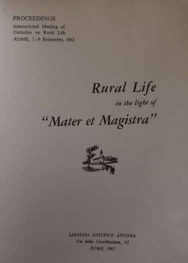 Mater Et Magistra Vintage Book