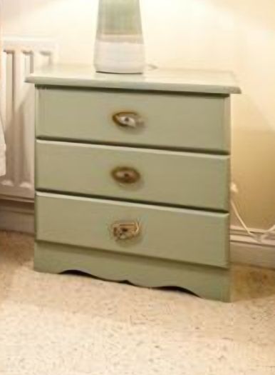Chest of drawers and bedside locker
