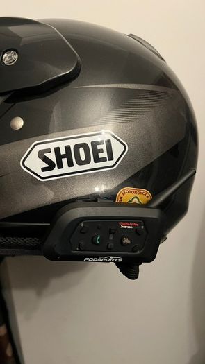 Shoei Hornet DS helmet with headset