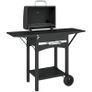 Charcoal grill with lid, BBQ smoker grill with 2 side tables Large grill area Grill grate Thermometer Image 5