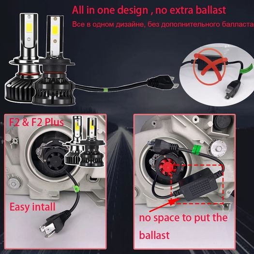 H11 H9 H8 LED Headlight Fog Light Bulbs.