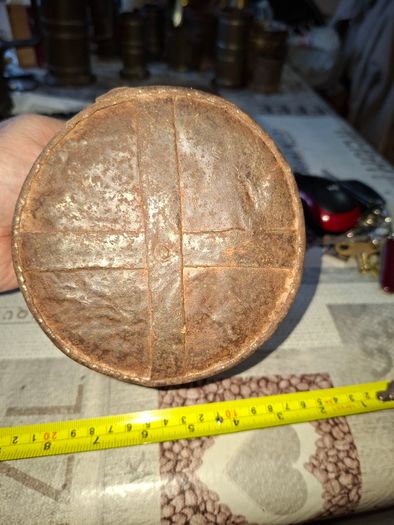 Rare 13 Piece Lot of Antique Chavagnat Tin Measuring Demi-Litre from Paris, France, dating  approximately 1800s.
