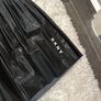 DKNY black leather effect long skirt (8) Image 2