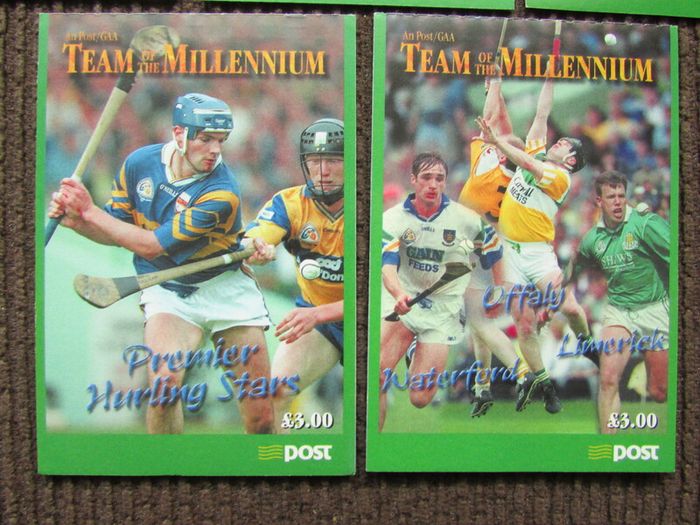Irish Hurling Team of The Millennium 2000.Five Booklets.Mint Never Hinged.50 Stamps.