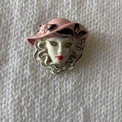 Brooch - Venetian Mask - Ceramic