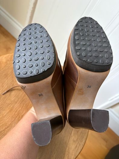 Creeks Brown leather ankle boots with heels 36/3