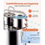 Alcohol Still, 13.2 Gal / 50 L Stainless Steel Water Alcohol Distiller with Copper Coil for Fast Cooling, Dual Condenser Distiller Kit with Secondary Distillation Image 5