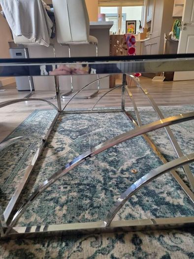 Glass coffee table