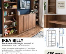 IKEA BILLY Bookcase with height extension