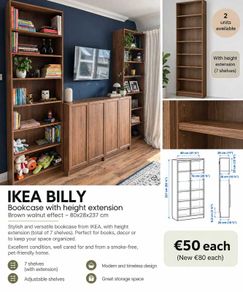 IKEA BILLY Bookcase with height extension