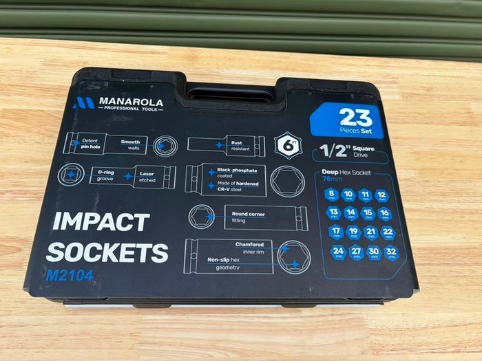Manarola 23pc 1/2 Deep Impact Socket Set