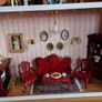 Handmade diorama/ roombox of Miniature Victorian style livingroom Image 2