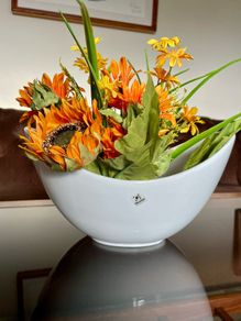 Pristine White Salad Sharing Bowl by Galzone Denmark with Handles