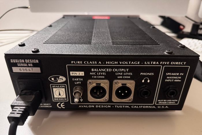Avalon U5 Class A DI / Instrument Preamplifier