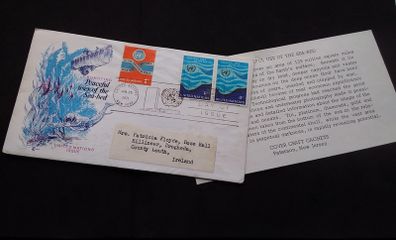 United Nations Stamps : Promoting Peaceful Uses of The Seabed , First Day Cover - 1971