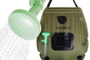 Premium 20L Solar Heating Camping Shower Water Bag For Hot Water With Temperature Thermometer 45 Degrees C Removable Hose On/Off Head For Camping Hiking Bathing Summer Garden Shower 5 Gallons