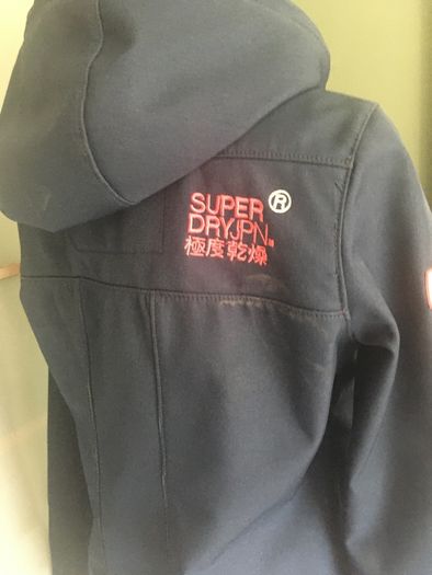 2 for 1 offer - SuperDry Navy - Fleece lined Jacket and Free Burgundy Premium Knitwear Jumper - Size S