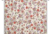 Brand New Botanical spring flower curtains wildflowers butterfly tie-top 2 panels