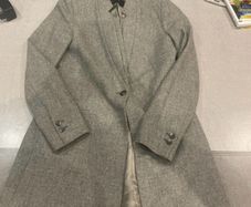 Girls lambswool grey coat