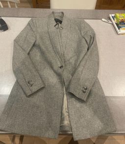 Girls lambswool grey coat